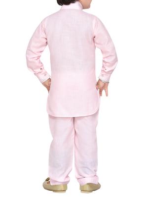 pink cotton kurta pyjama set - 14375305 - Standard Image - 3