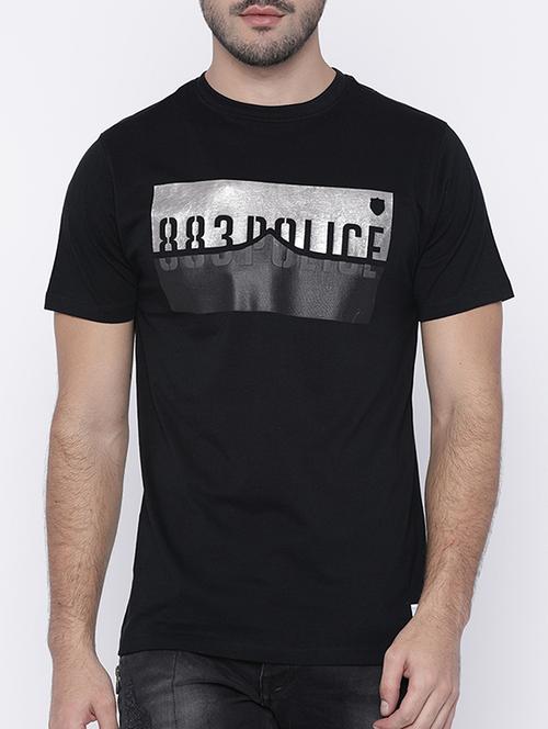 black cotton t-shirt - 14376931 - Standard Image - 1