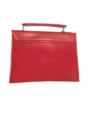 red leatherette messenger sling bag - 14377119 - Standard Image - 2
