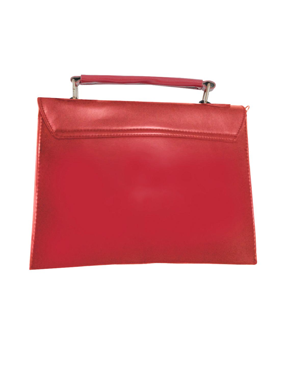 red leatherette messenger sling bag - 14377119 - Zoom Image - 2