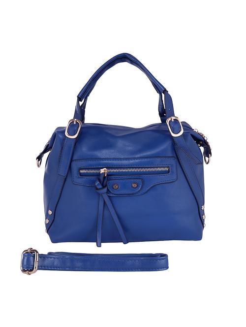 blue leatherette regular handbag - 14377417 - Standard Image - 1