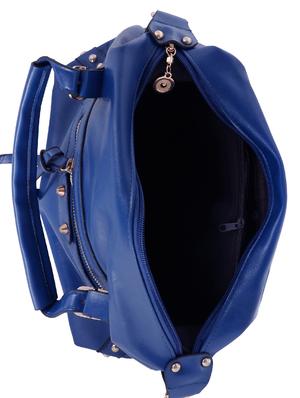 blue leatherette regular handbag - 14377417 - Standard Image - 3