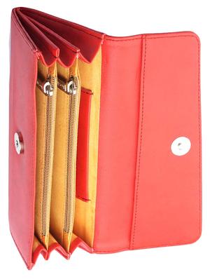 red leatherette regular clutch - 14378110 - Standard Image - 3
