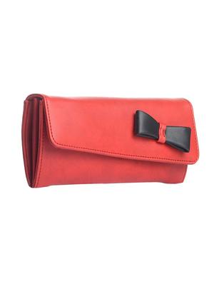 red leatherette regular clutch - 14378110 - Standard Image - 4