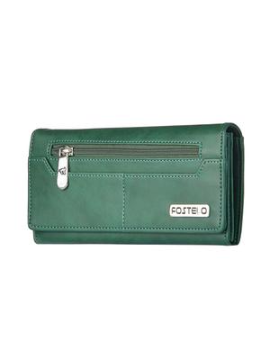 green leatherette regular clutch - 14378111 - Standard Image - 4