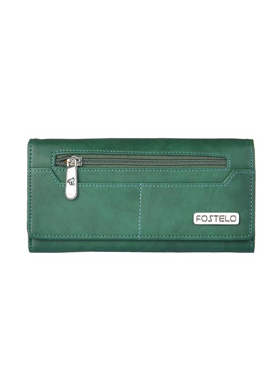 green leatherette regular clutch - 14378111 - Zoom Image - 1