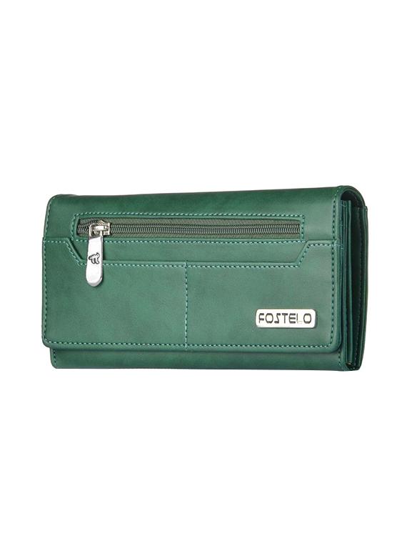 green leatherette regular clutch - 14378111 - Zoom Image - 4