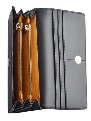 black leatherette regular clutch - 14378113 - Standard Image - 3