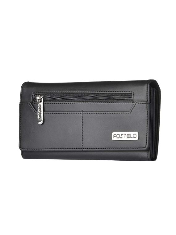 black leatherette regular clutch - 14378113 - Zoom Image - 4