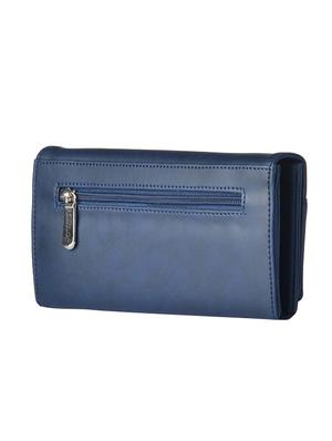 blue leatherette regular clutch - 14378116 - Standard Image - 2