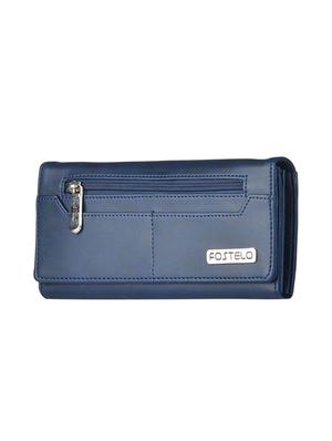 blue leatherette regular clutch - 14378116 - Standard Image - 4