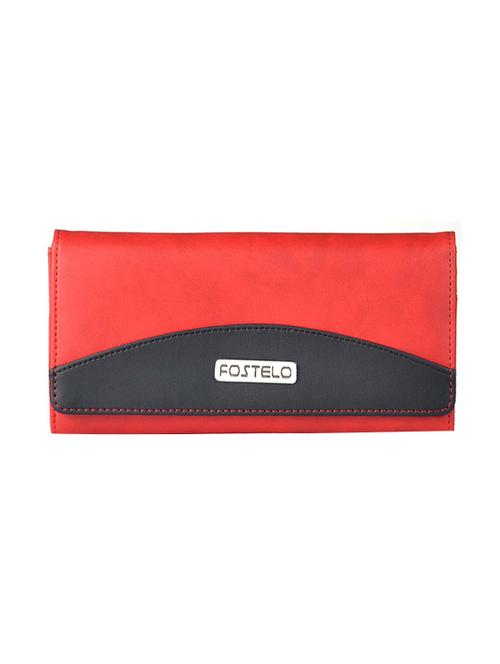 red leatherette regular clutch - 14378120 - Standard Image - 1