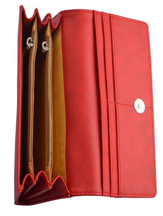 red leatherette regular clutch - 14378120 - Zoom Image - 3