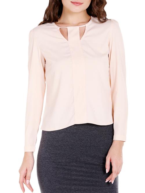 pink crepe regular top - 14378449 - Standard Image - 1