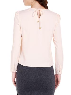 pink crepe regular top - 14378449 - Standard Image - 3