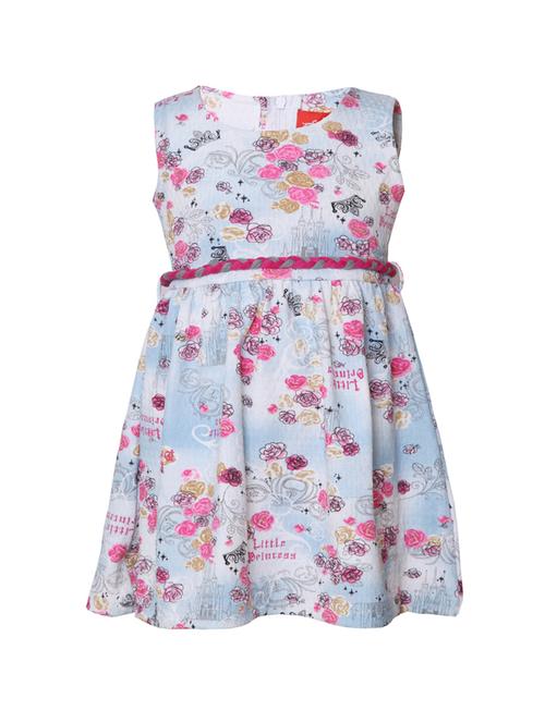 blue polyester frock - 14379260 - Very Small Image - 1