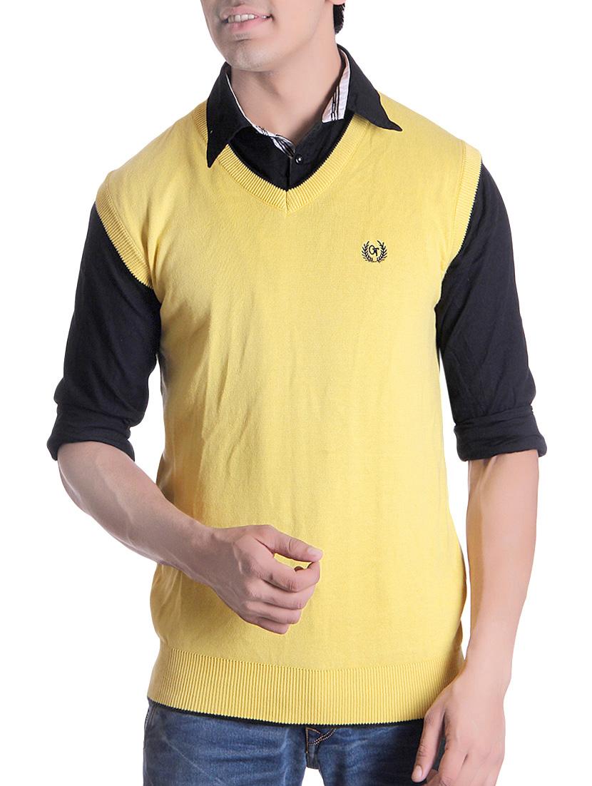 yellow cotton pullover - 14381032 - Zoom Image - 1