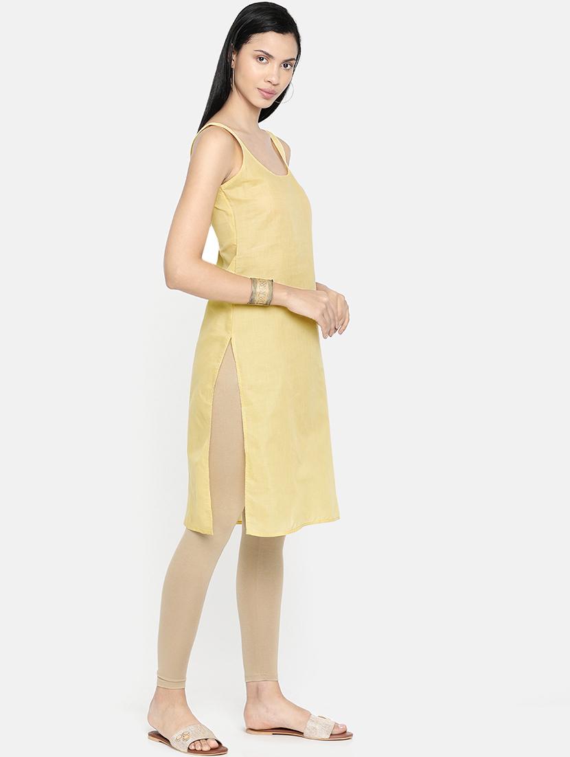 ada beige georgette straight kurta - 14381166 - Zoom Image - 2
