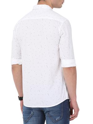 white cotton casual shirt - 14382971 - Standard Image - 3