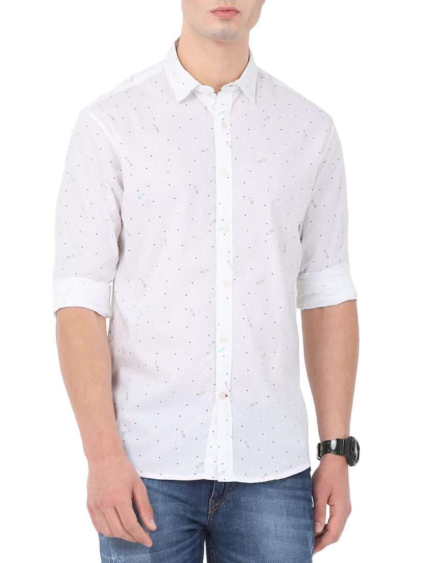white cotton casual shirt - 14382971 - Zoom Image - 1