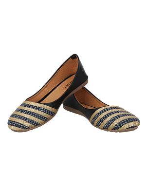 black faux leather slip on ballerina - 14383025 - Standard Image - 4