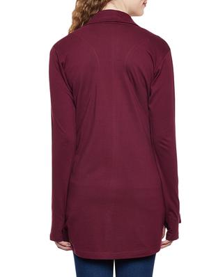 purple cotton casual shrug - 14383980 - Standard Image - 3