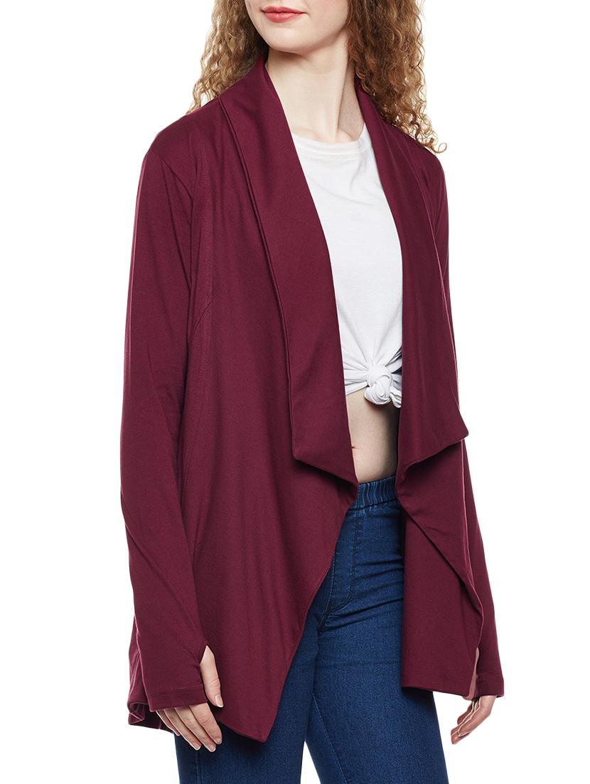 purple cotton casual shrug - 14383980 - Zoom Image - 2