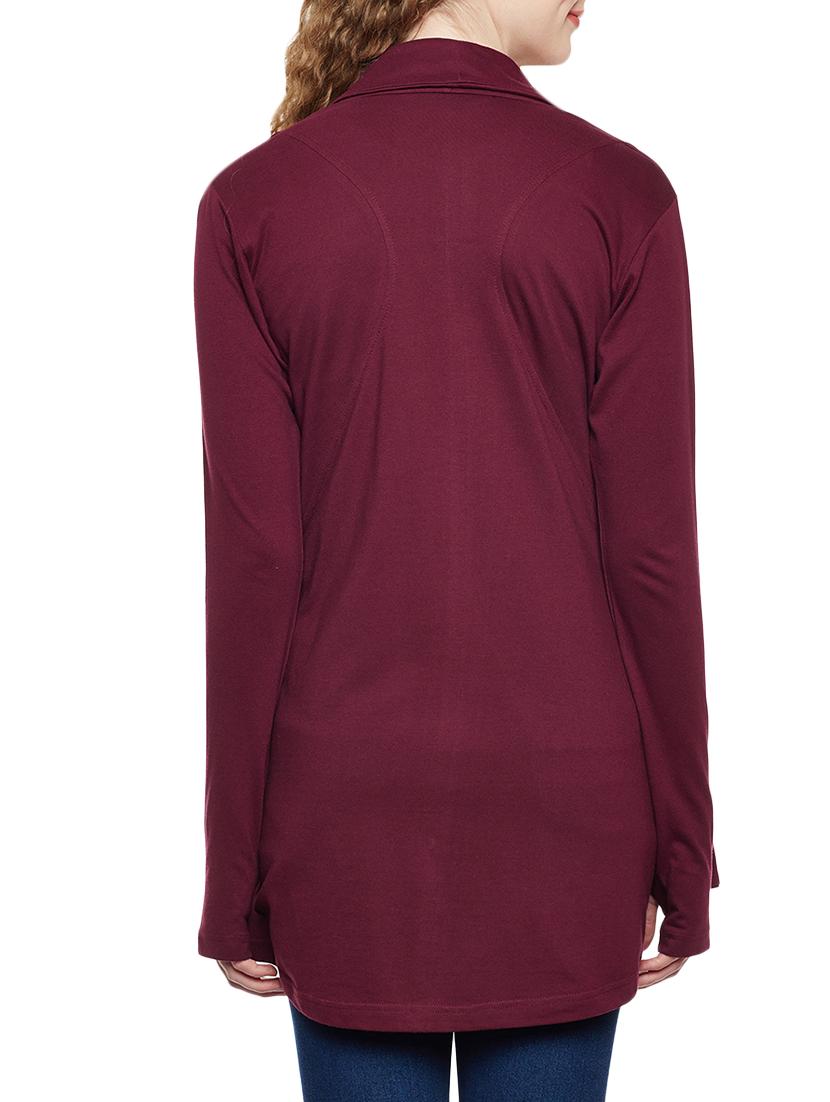 purple cotton casual shrug - 14383980 - Zoom Image - 3
