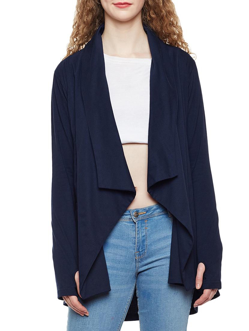 navy blue cotton shrug - 14383983 - Zoom Image - 1