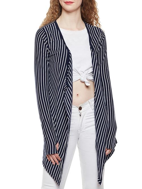 asymmetric striped shrug - 14383996 - Standard Image - 1
