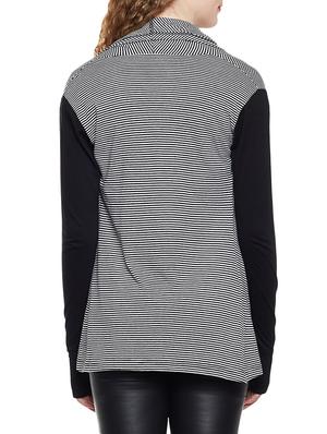thumb hole sleeved striped shrug - 14384005 - Standard Image - 3