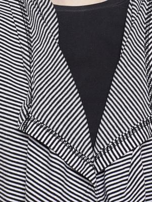thumb hole sleeved striped shrug - 14384005 - Standard Image - 4