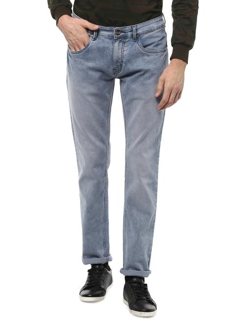 blue cotton plain jeans - 14385024 - Standard Image - 1