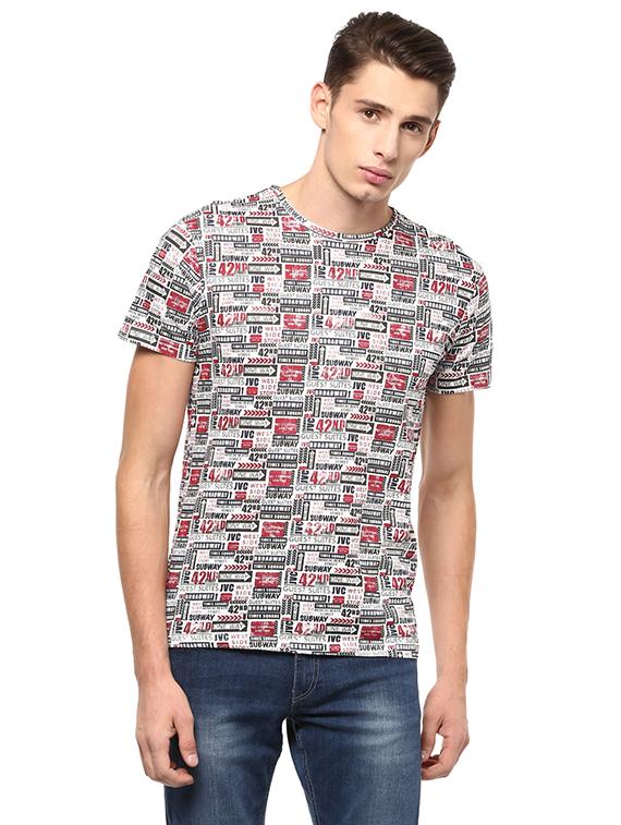 multi colored cotton all over print tshirt - 14385058 - Zoom Image - 1