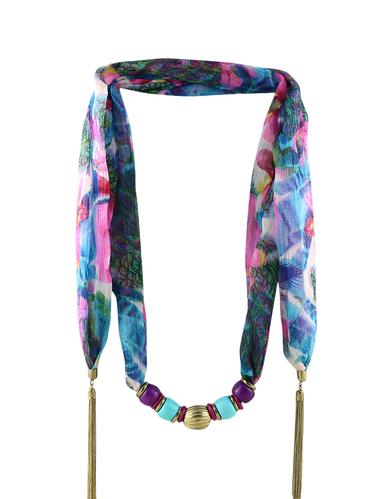 multi colored cotton necklace - 14387912 - Very Small Image - 1