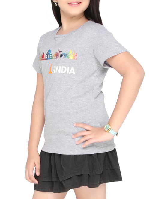 grey cotton blend top - 14389743 - Standard Image - 1