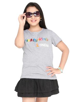 grey cotton blend top - 14389743 - Standard Image - 3