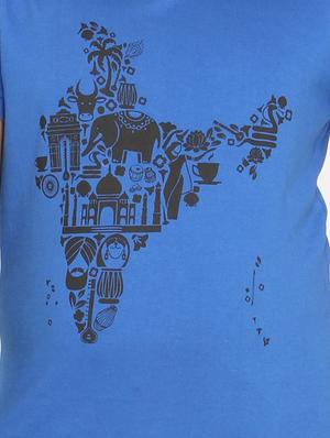 dark blue cotton regular tops & tee - 14389745 - Standard Image - 5
