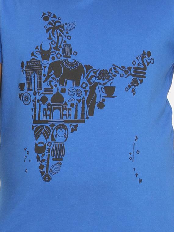 dark blue cotton regular tops & tee - 14389745 - Zoom Image - 5