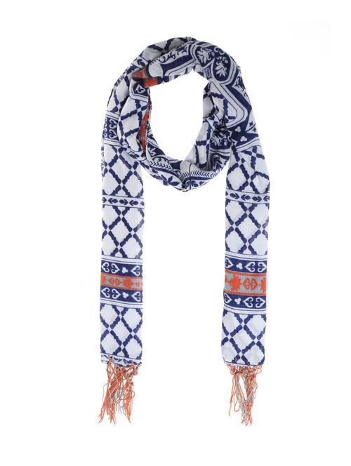 dark blue polyester scarf - 14389856 - Very Small Image - 1