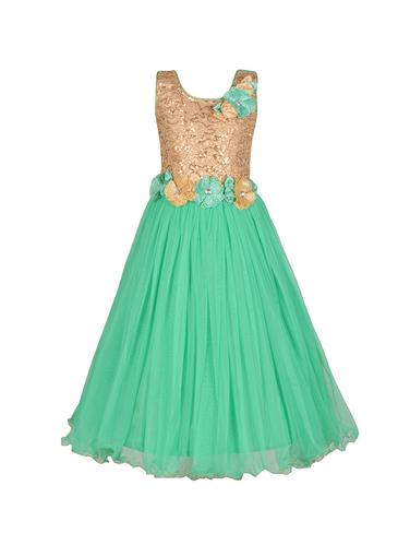 green net party gown - 14390359 - Very Small Image - 1