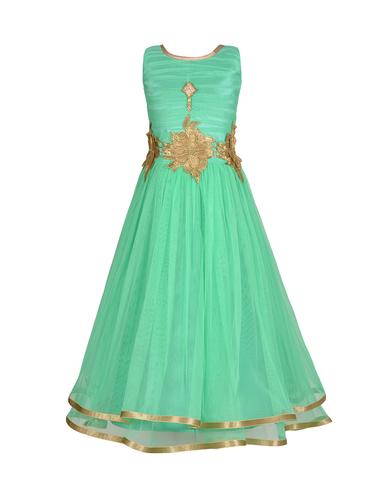 green net party gown - 14390364 - Very Small Image - 1