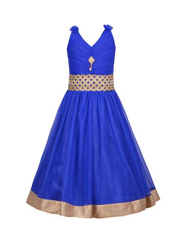 blue net party gown - 14390373 - Very Small Image - 1