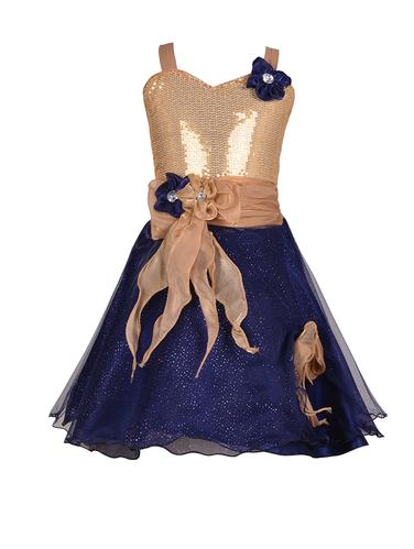 blue net party gown - 14390393 - Very Small Image - 1
