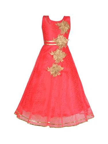 pink net party gown - 14390503 - Very Small Image - 1