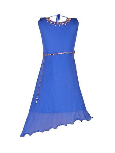 blue net party gown - 14390583 - Very Small Image - 1
