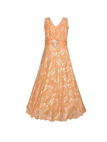 beige net party gown - 14390631 - Very Small Image - 1