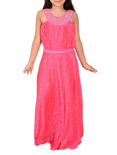 pink net party gown - 14390637 - Very Small Image - 1