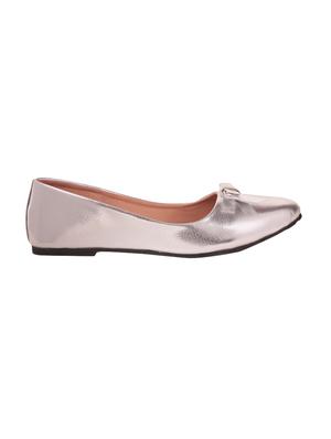 silver slip on ballerina - 14390840 - Standard Image - 2