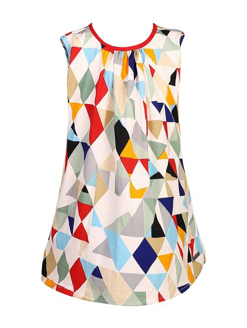multi colored viscose frock - 14391354 - Standard Image - 1
